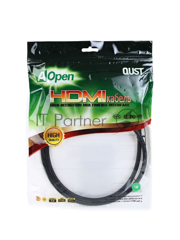 Кабель HDMI 19M/M ver 2.0, 1М Aopen <ACG711-1M>
