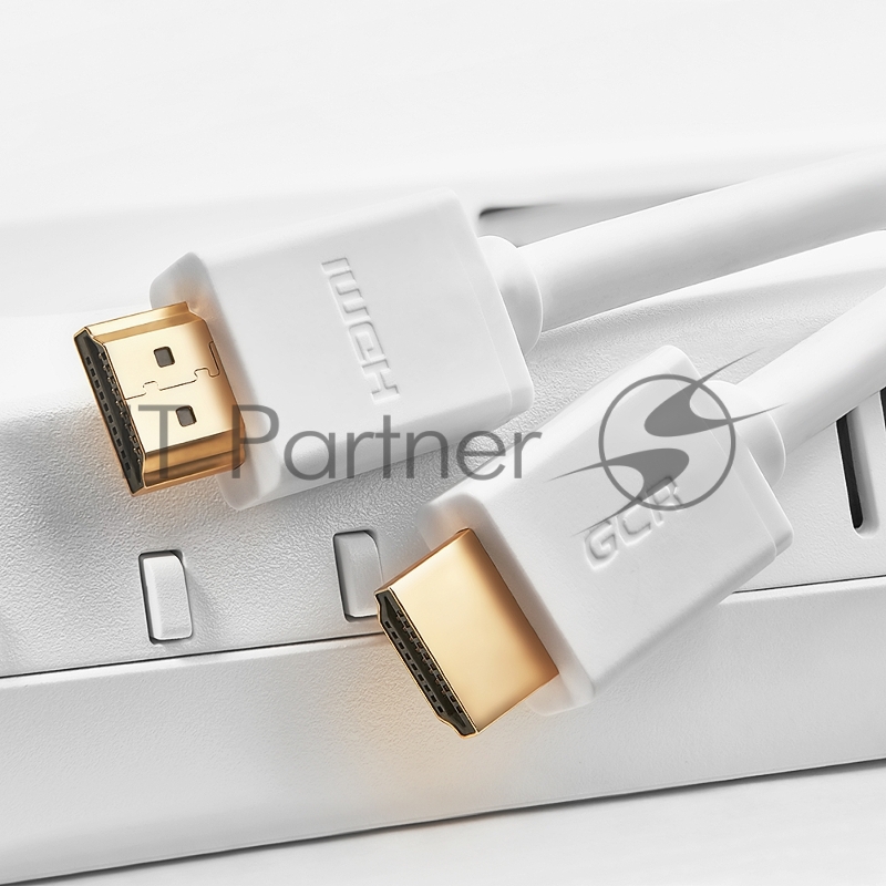 Greenconnect Кабель 3.0m HDMI версия 2.0 HDR 4:2:2, Ultra HD, 4K 60 fps 60Hz/5K*30Hz, 3D, AUDIO, 18.0 Гбит/с, 28/28 AWG, OD7.3mm, тройной экран, белый, (GCR-HM761-3.0m)
