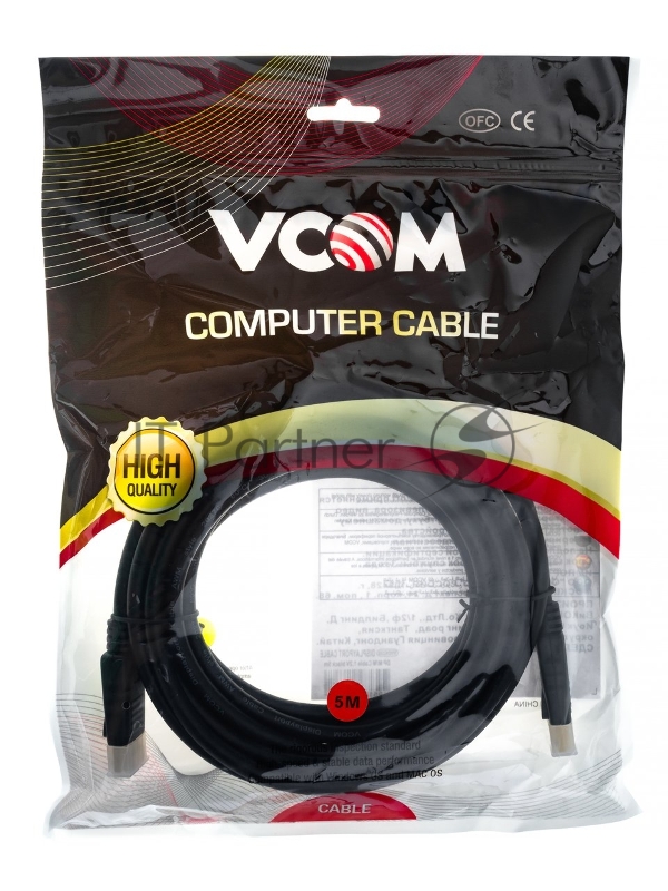 Кабель соединительный DISPLAY PORT -- DISPLAY PORT 5м VCOM <VHD6220-5M>