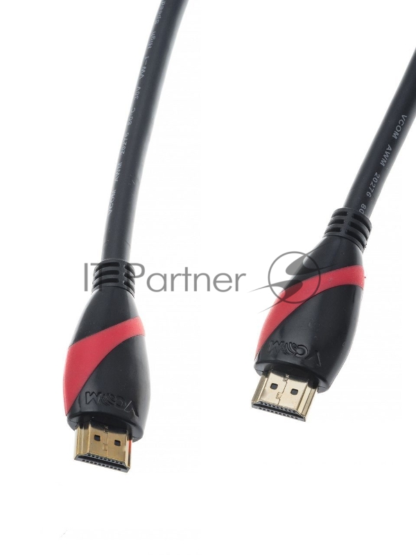 Кабель HDMI 19M/M ver. 2.0 black red, 0.5m VCOM <CG525-R-0.5>