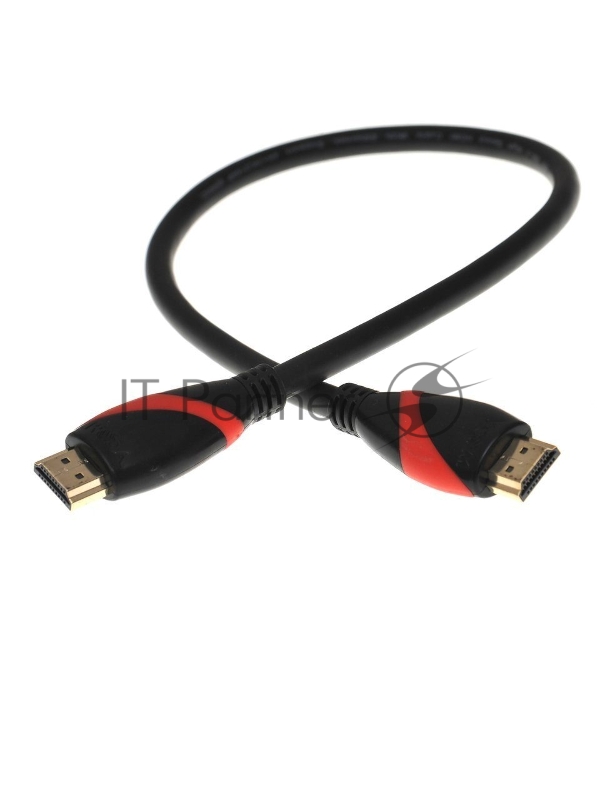 Кабель HDMI 19M/M ver. 2.0 black red, 0.5m VCOM <CG525-R-0.5>