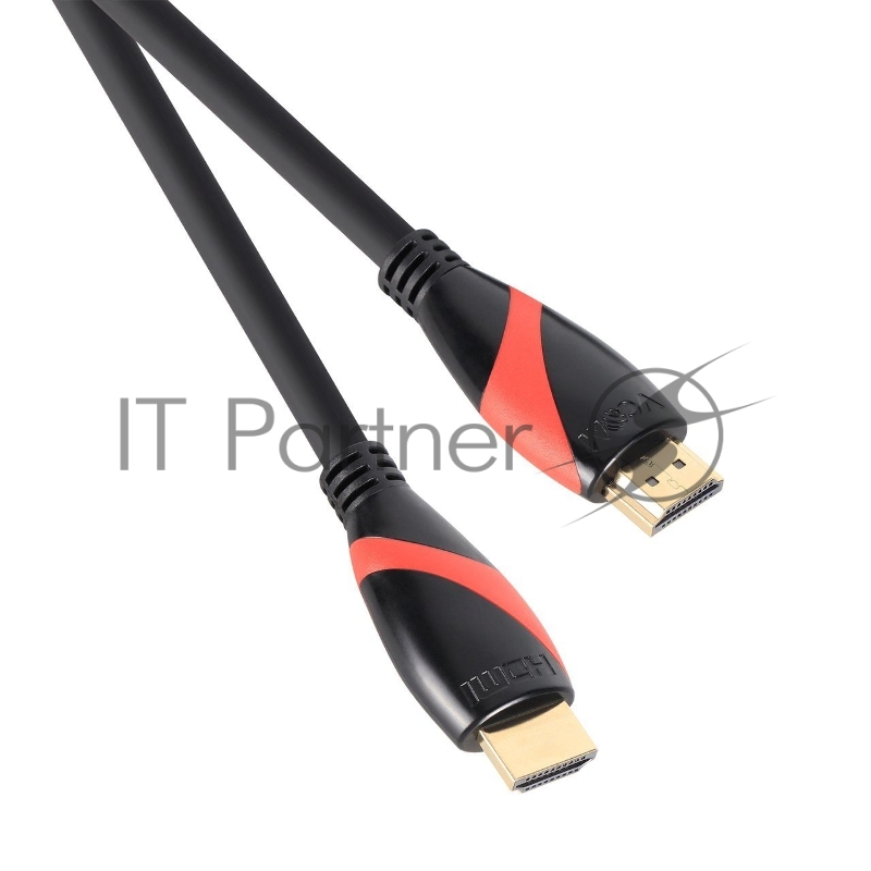 Кабель HDMI 19M/M ver. 2.0 black red, 0.5m VCOM <CG525-R-0.5>