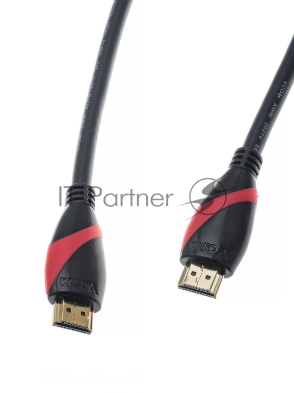 Кабель HDMI 19M/M ver. 2.0 black red, 0.5m VCOM <CG525-R-0.5>
