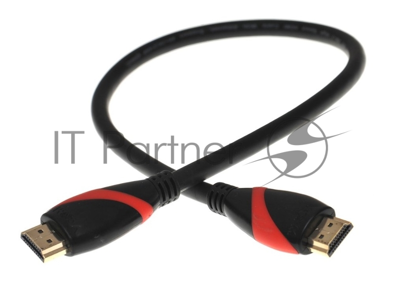 Кабель HDMI 19M/M ver. 2.0 black red, 0.5m VCOM <CG525-R-0.5>