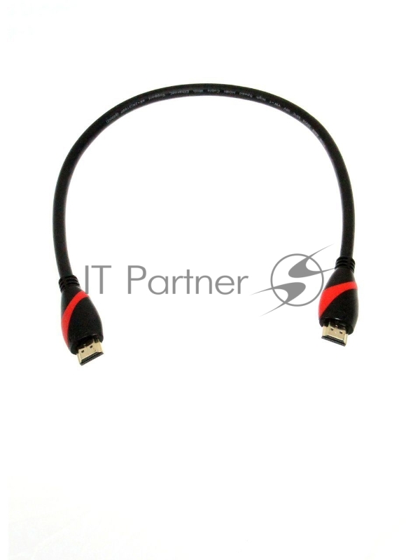 Кабель HDMI 19M/M ver. 2.0 black red, 0.5m VCOM <CG525-R-0.5>