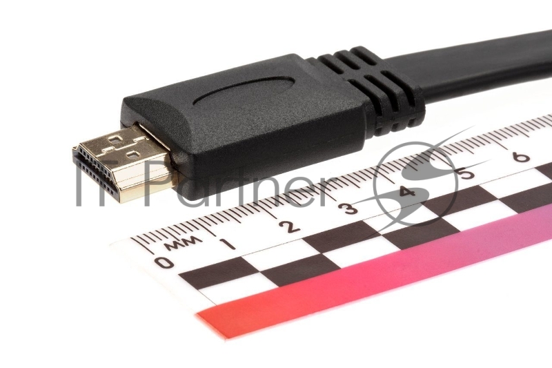 Кабель HDMI 19M/M ,плоский,ver. 2.0, 4K@60 Hz 1m VCOM <CG522F-1M>