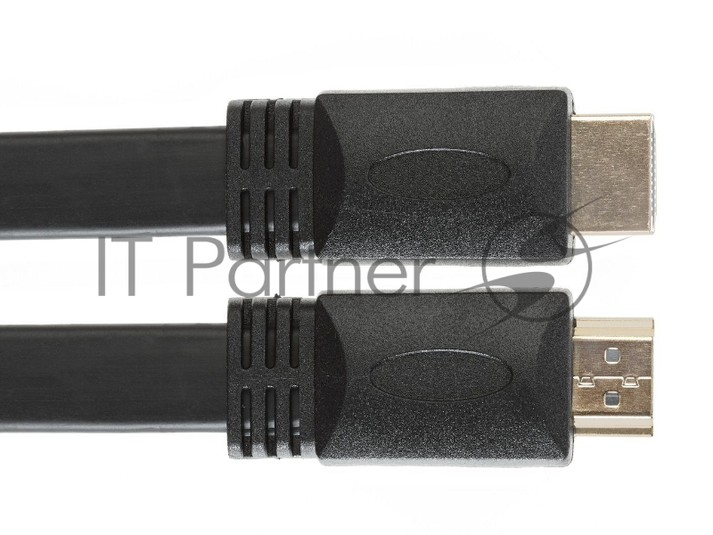 Кабель HDMI 19M/M ,плоский,ver. 2.0, 4K@60 Hz 1m VCOM <CG522F-1M>