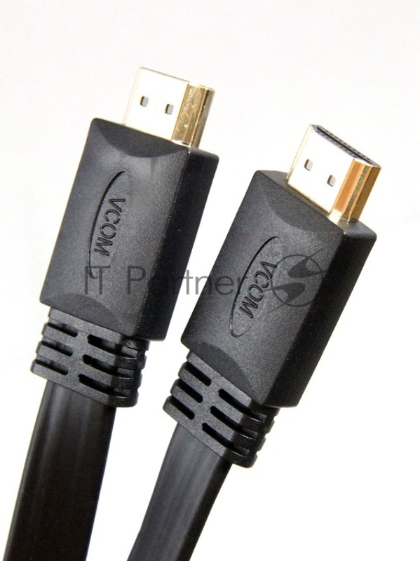 Кабель HDMI 19M/M ,плоский,ver. 2.0, 4K@60 Hz 1m VCOM <CG522F-1M>