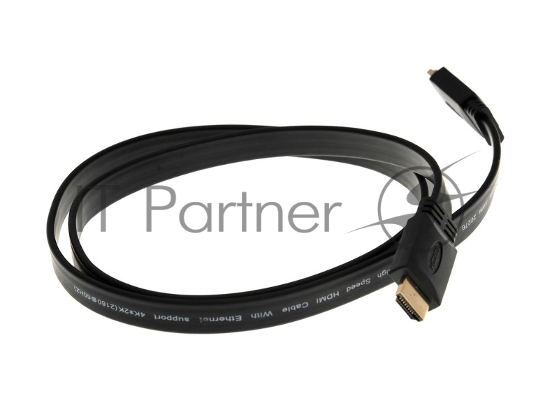 Кабель HDMI 19M/M ,плоский,ver. 2.0, 4K@60 Hz 1m VCOM <CG522F-1M>