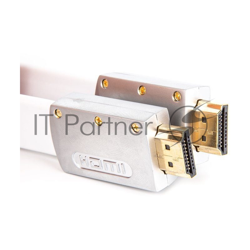 Кабель HDMI 19M/M ver 2.0, 10M, AOpen <ACG568F-S-10M> серебряно-белый Flat