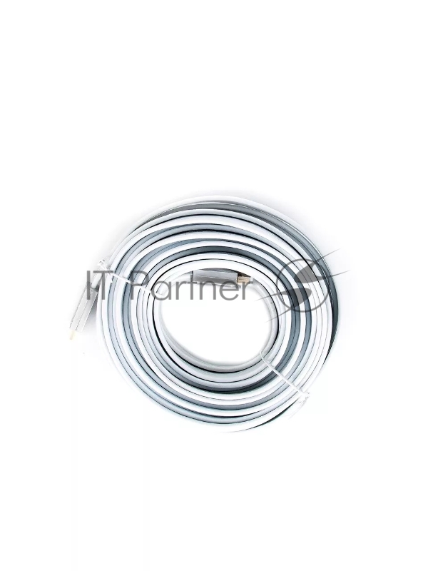 Кабель HDMI 19M/M ver 2.0, 10M, AOpen <ACG568F-S-10M> серебряно-белый Flat