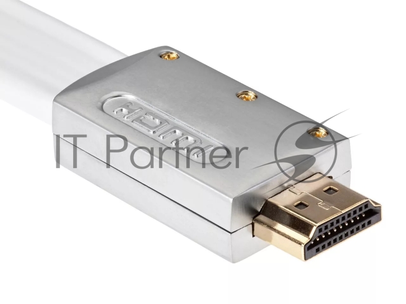 Кабель HDMI 19M/M ver 2.0, 10M, AOpen <ACG568F-S-10M> серебряно-белый Flat