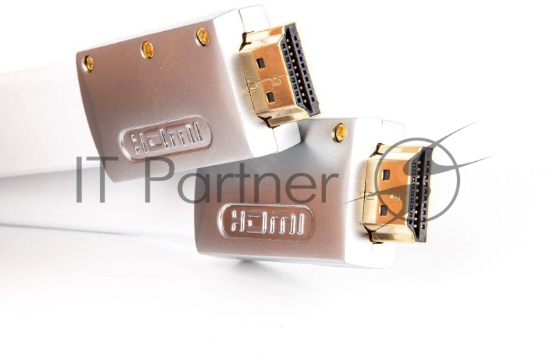 Кабель HDMI 19M/M ver 2.0, 1.8M, AOpen <ACG568F-S-1.8M> серебряно-белый Flat