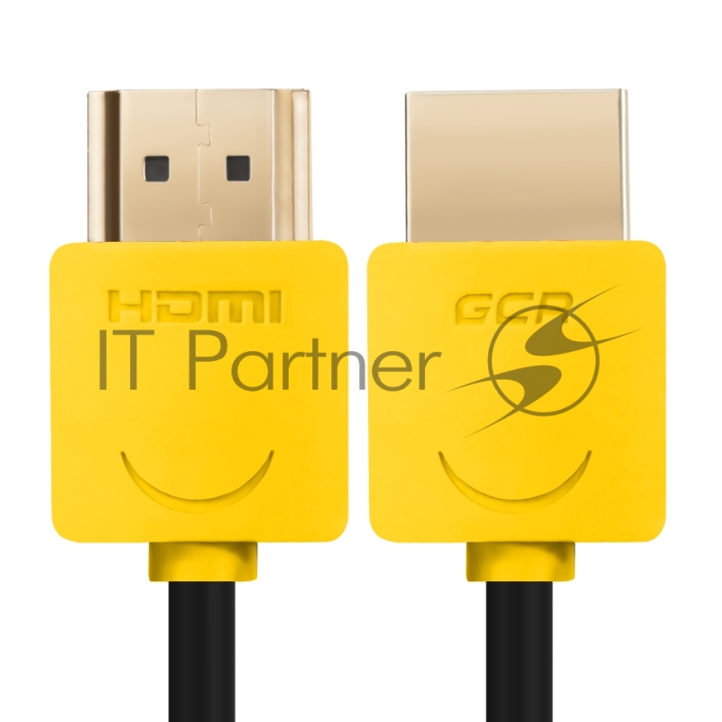 Greenconnect Кабель SLIM 1.0m HDMI 2.0, желтые коннекторы Slim, OD3.8mm, HDR 4:2:2, Ultra HD, 4K 60 fps 60Hz, 3D, AUDIO, 18.0 Гбит/с, 32/32 AWG, GCR-51574 Greenconnect Кабель SLIM 1.0m HDMI 2.0, желтые коннекторы Slim, OD3.8mm, HDR 4:2:2, Ultra HD, 4