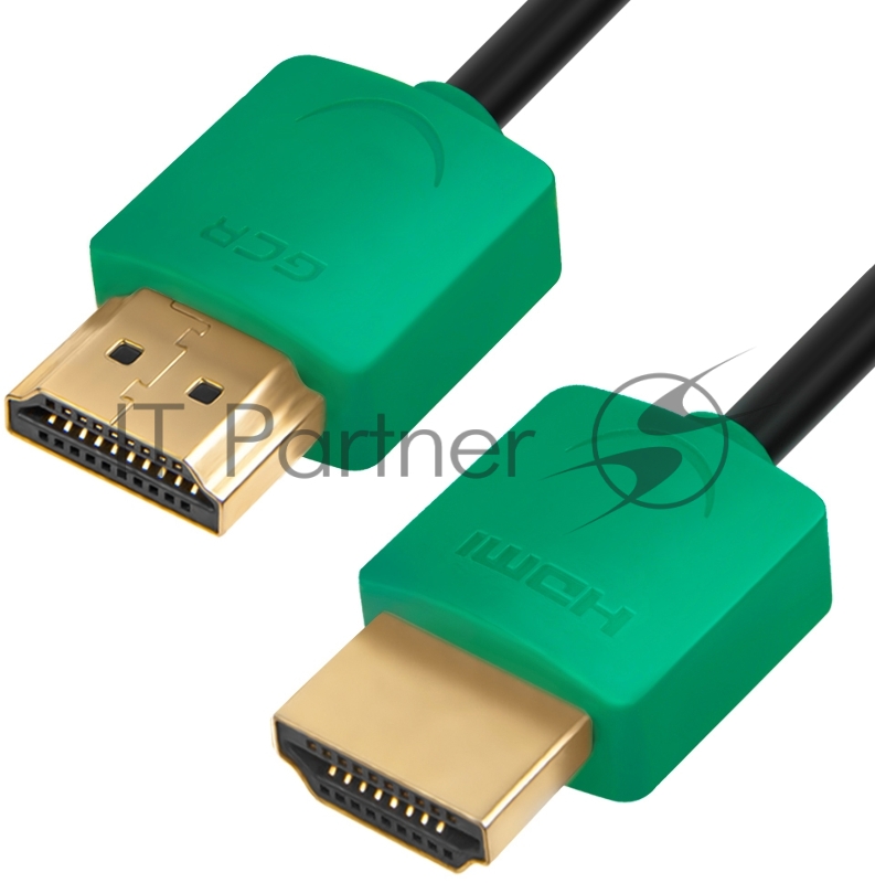 Greenconnect Кабель SLIM 0.5m HDMI 2.0, зеленые коннекторы Slim, OD3.8mm, HDR 4:2:2, Ultra HD, 4K 60 fps 60Hz, 3D, AUDIO, 18.0 Гбит/с, 32/32 AWG, GCR-51579 Greenconnect Кабель SLIM 0.5m HDMI 2.0, зеленые коннекторы Slim, OD3.8mm, HDR 4:2:2, Ultra HD,