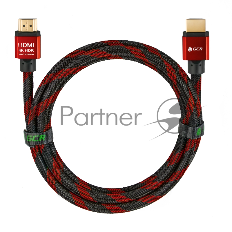 Greenconnect Кабель 0.5m HDMI версия 2.0, HDR 4:2:2, Ultra HD, 4K 60 fps 60Hz/5K*30Hz, 3D, AUDIO, 18.0 Гбит/с, 28/28 AWG, OD7.3mm, тройной экран, BICOLOR нейлон, AL корпус красный, GCR-51488 Greenconnect Кабель 0.5m HDMI версия 2.0, HDR 4:2:2, Ultra