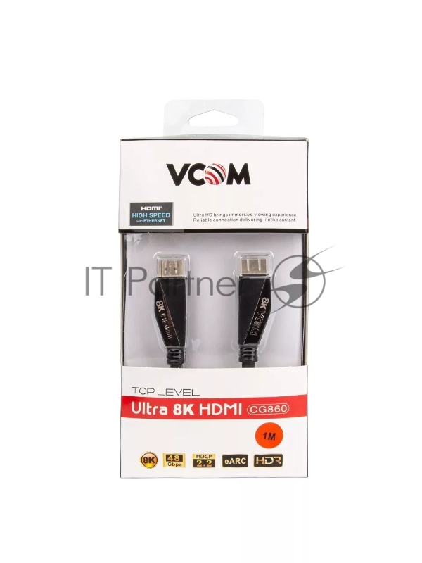 Кабель HDMI 19M/M,ver. 2.1, 8K@60 Hz 1m VCOM <CG860-1M>