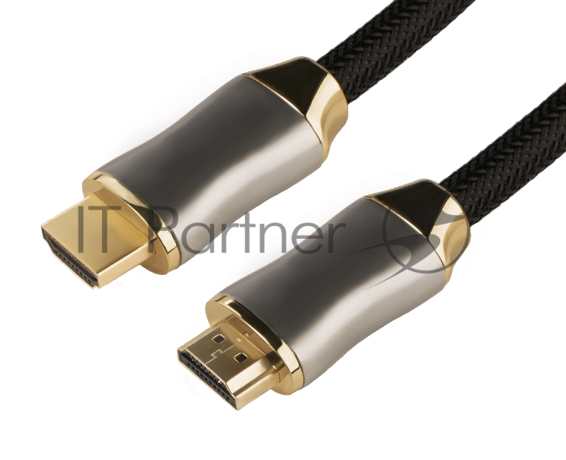 Кабель Greenconnect 5.0m HDMI версия 2.0, HDR 4:2:2, Ultra HD, 4K 60 fps 60Hz/5K*30Hz, 3D, AUDIO, 18.0 Гбит/с, 28/28 AWG, OD7.3mm, тройной экран, черный нейлон, DELUX, GCR-51282 Greenconnect Кабель 5.0m HDMI версия 2.0, HDR 4:2:2, Ultra HD, 4K 60 fps