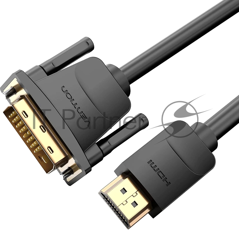 Кабель Vention HDMI 19M/DVI-D Dual link 25M - 2 м. ABFBH