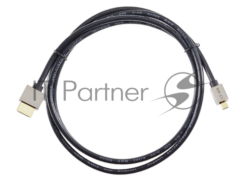 Кабель HDMI-19M --MicroHDMI-19M ver 2.0+3D/Ethernet,1.5m метал разъемы VCOM <CG506AD-1.5M>