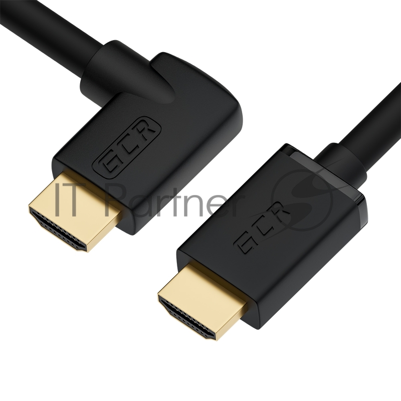 Кабель GCR 3.0m HDMI 2.0, M/M правый угол, черный, HDR 4:2:2, Ultra HD, 4K 60 fps 60Hz/5K*30Hz, 3D, AUDIO, 18.0 Гбит/с, 28/28 AWG, GCR-52323