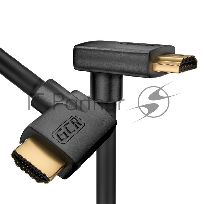 Кабель GCR 3.0m HDMI 2.0, M правый угол /M верхний угол, черный, HDR 4:2:2, Ultra HD, 4K 60 fps 60Hz/5K*30Hz, 3D, AUDIO, 18.0 Гбит/с, 28/28 AWG, GCR-52317