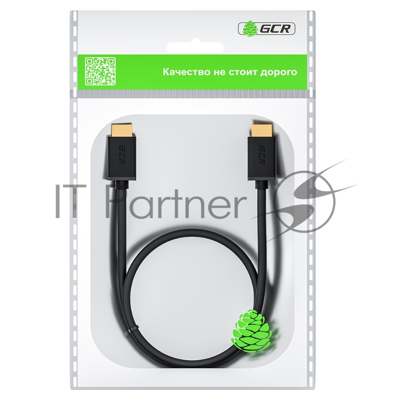 GCR Кабель 1.0m HDMI версия 2.0, HDR 4:2:2, Ultra HD, 4K 60 fps 60Hz/5K*30Hz, 3D, AUDIO, 18.0 Гбит/с, 28/28 AWG, OD7.3mm, тройной экран, черный, GCR-HM411-1.0m GCR Кабель 1.0m HDMI версия 2.0, HDR 4:2:2, Ultra HD, 4K 60 fps 60Hz/5K*30Hz, 3D, AUDIO, 1