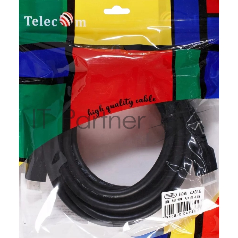 Кабель HDMI 19M/M,ver. 2.1, 8K@60 Hz 4.5m Telecom <TCG255-4.5M>