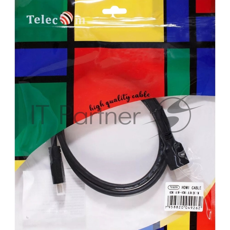 Кабель HDMI 19M/M,ver. 2.1, 8K@60 Hz 1m Telecom <TCG255-1M>