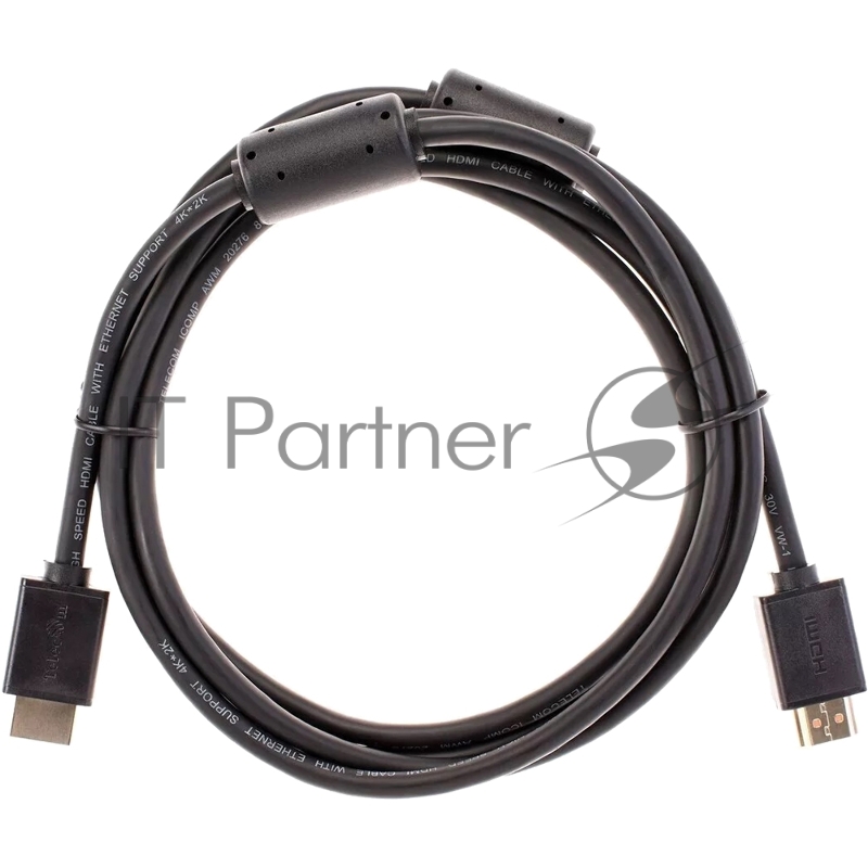 Кабель HDMI-19M --- HDMI-19M ver 2.0+3D/Ethernet ,2m, 2 фильтра Telecom/VCOM <TCG215F-2M>
