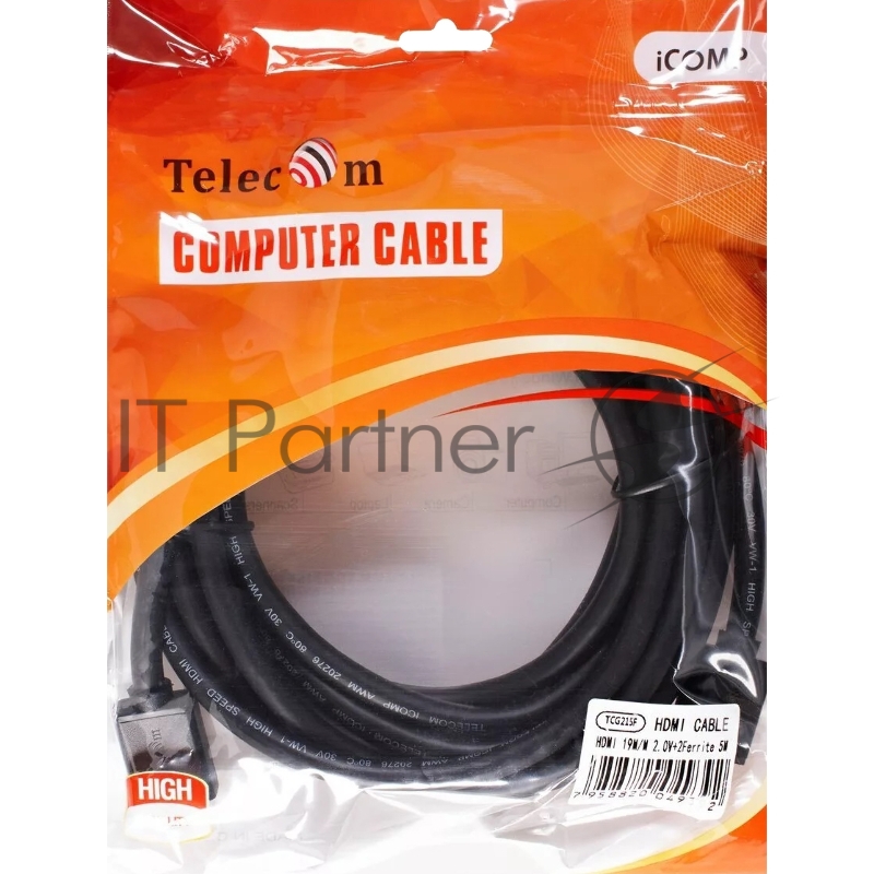 Кабель HDMI-19M --- HDMI-19M ver 2.0+3D/Ethernet ,5m, 2 фильтра Telecom/VCOM <TCG215F-5M>