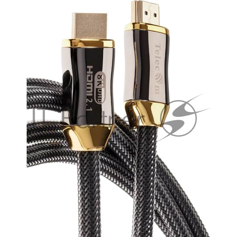 Кабель HDMI 19M/M,ver. 2.1, 8K@60 Hz 3m метал разъемы, нейлоновая оплетка Telecom <TCG300-3M>