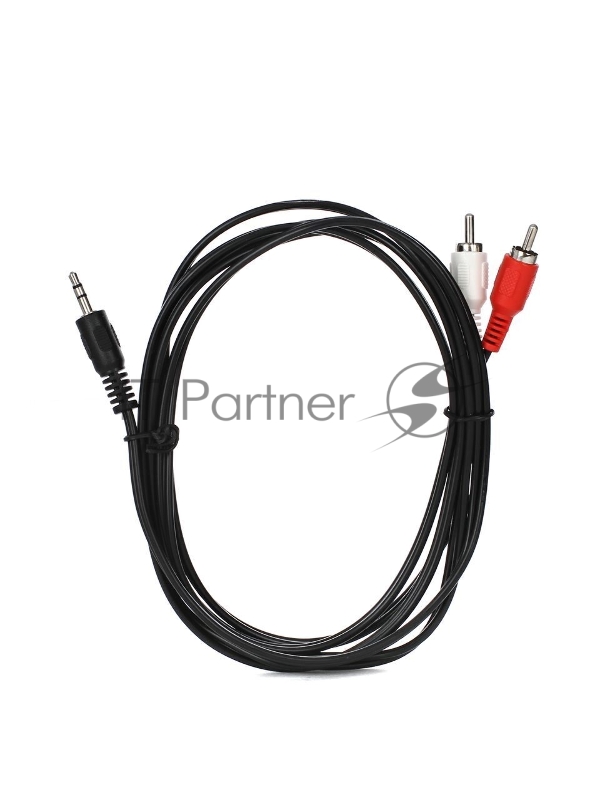 Кабель VCOM VAV7183-1.8M Кабель соединительный 3.5 Jack (M) - 2xRCA (M), стерео, аудио, 1.8м