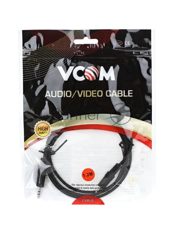 Кабель соединительный VCOM 3.5 Jack (M) - 3.5 Jack (M), стерео, аудио, 1.2м <VAV7175-1.2M>