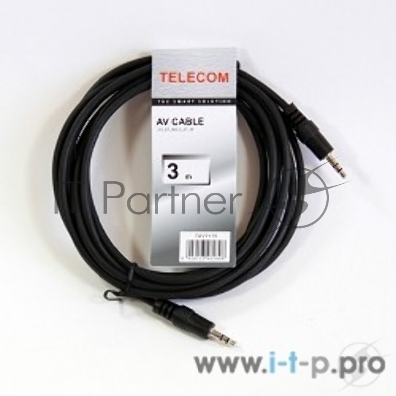 Кабель Telecom Кабель соединительный (TAV7175-3M) 3.5 Jack (M) - 3.5 Jack (M), стерео, аудио, 3м 6926123462898