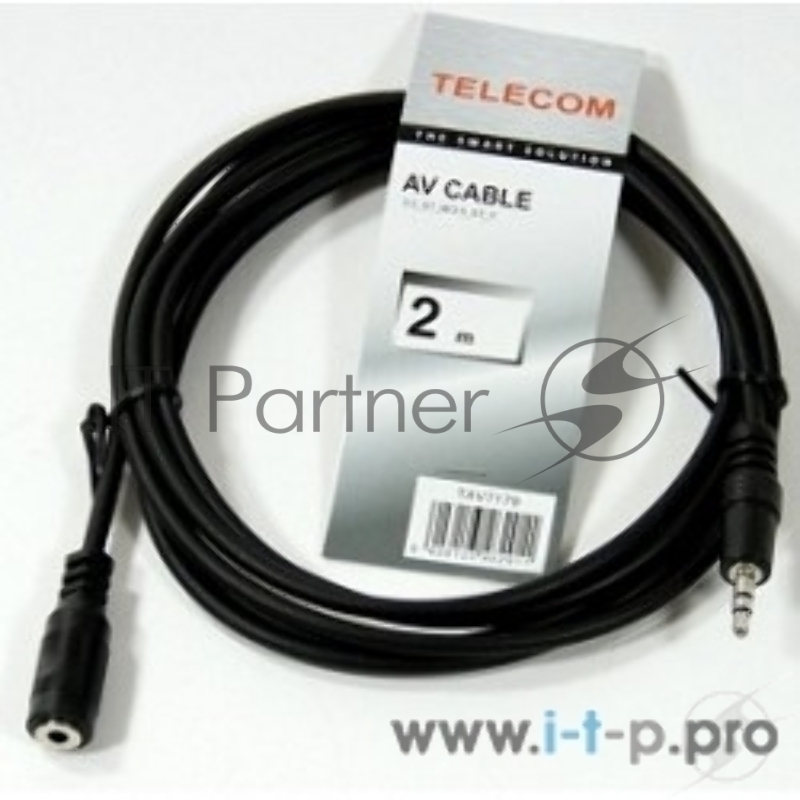Кабель удлинительный Telecom 3.5 Jack (M) - 3.5 Jack (F), стерео, аудио, 2м <TAV7179-2M>