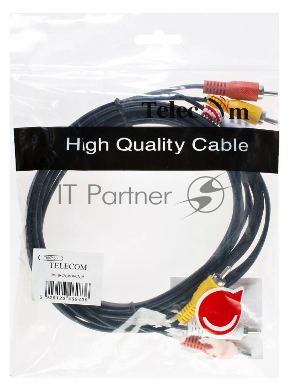 Кабель соединительный 3xRCA (M) - 3xRCA (M), 3m Telecom <TAV7150-3M>