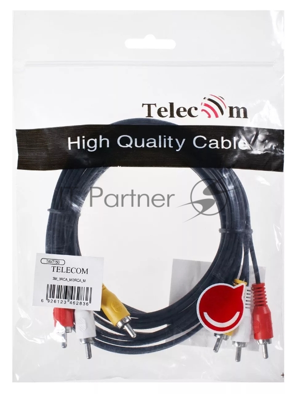 Кабель соединительный 3xRCA (M) - 3xRCA (M), 3m Telecom <TAV7150-3M>