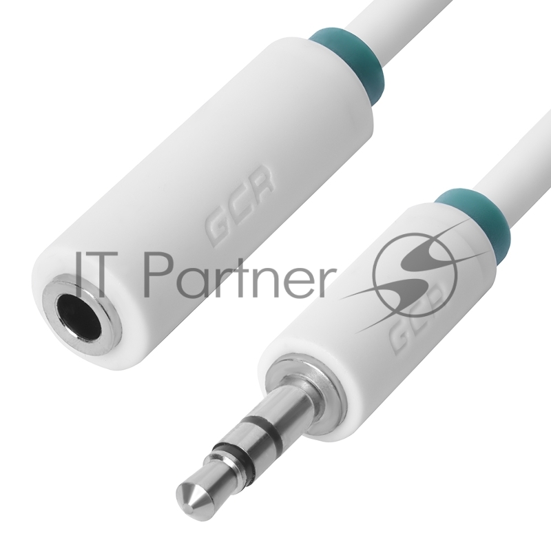 Удлинитель аудио Greenconnect 0.25m jack 3,5mm/jack 3,5mm белый, зеленая окантовка, ультрагибкий, 28AWG, M/F, Premium GCR-STM1662-0.25m, экран, стерео Greenconnect Удлинитель аудио 0.25m jack 3,5mm/jack 3,5mm белый, зеленая окантовка, ультрагибкий, 2