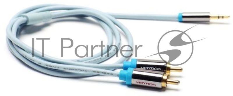 Кабель Vention аудио Jack 3,5 mm M/2RCA M - 3 м Черный