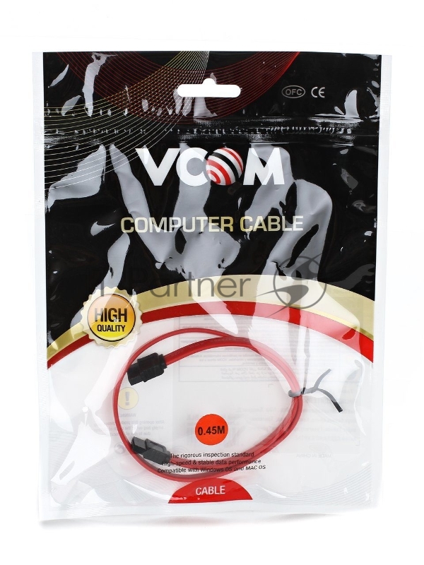 Кабель SATA интерфейсный 45/50см VCOM VHC7660