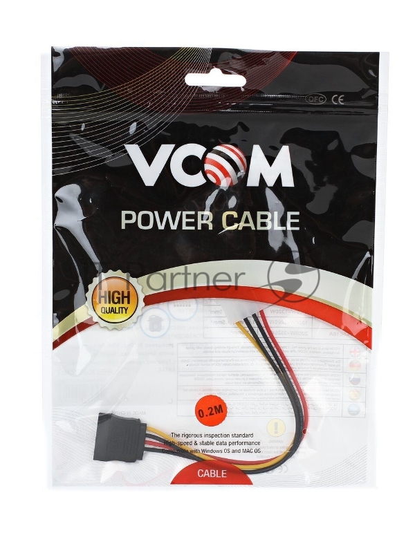 Переходник питания SATA-устройств (1big ->1SATA) VCOM <VPW7571>