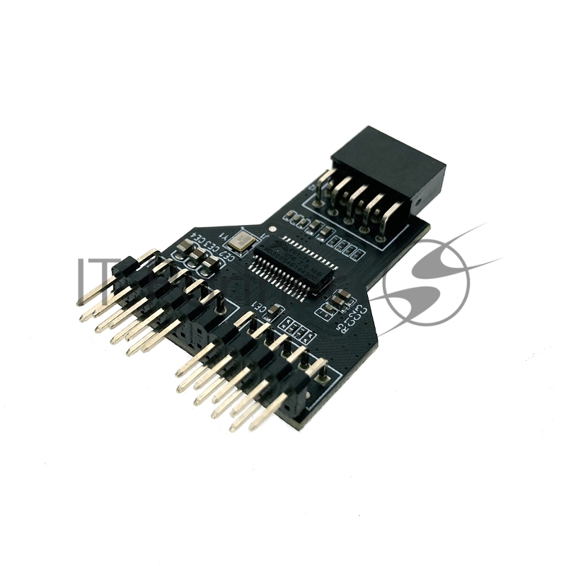 Переходник с материнской платы IDC 10 Pin female to 2*10 Pin male, Ei9to2x9 Espada