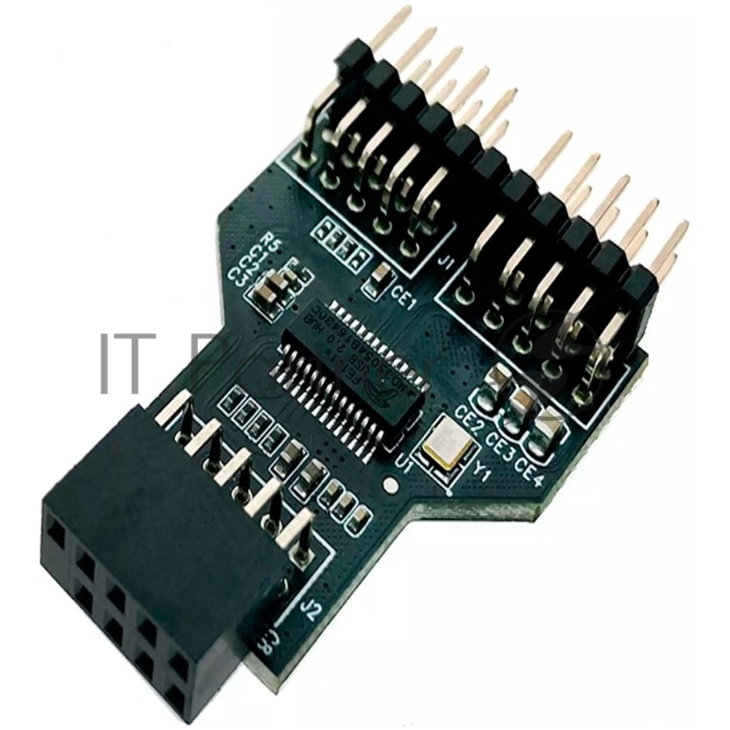 Переходник с материнской платы IDC 10 Pin female to 2*10 Pin male, Ei9to2x9 Espada