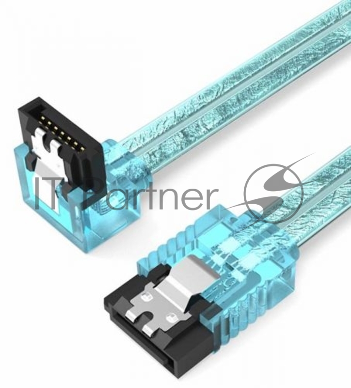 Кабель Vention SATA 3 M/SATA 3 M угол 90 с защелками, голубой - 0.5 м Кабель Vention SATA 3 M/SATA 3 M угол 90 с защелками, голубой - 0.5 м