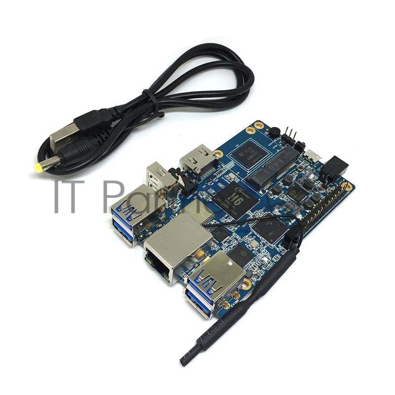 Микрокомпьютер Orange PI 3 2Gb + 8Gb EMMC, Android 7, с кабелем питания. (44286)