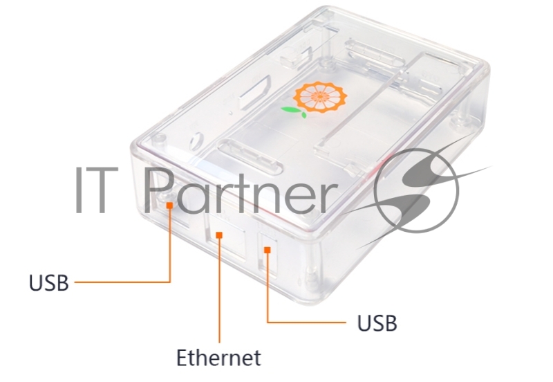 Корпус для микрокомпьютеров Orange Pi PC прозрачный (Case Orange Pi PC)