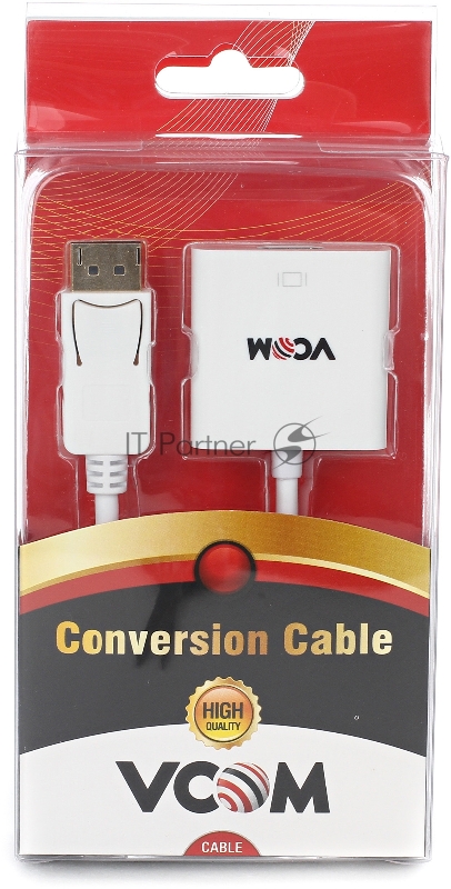 Переходник VCOM CG553 Кабель-переходник DisplayPort(M) => HDMI(F) 0.1m