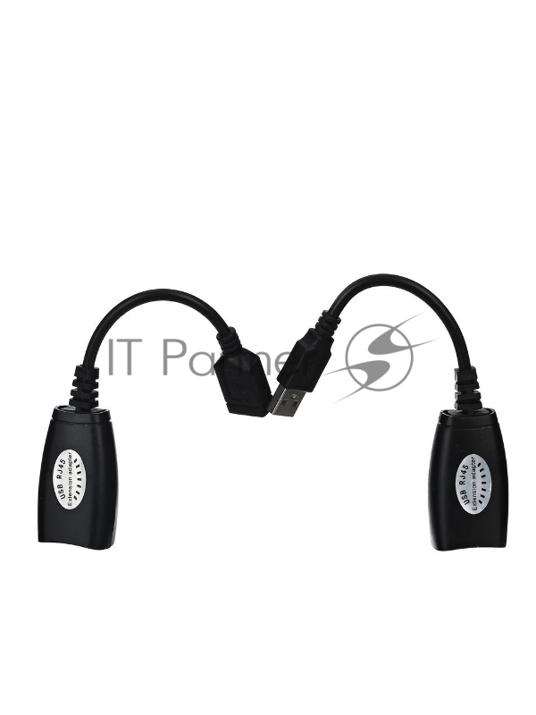 Кабель AM/AF удлинитель USB по витой паре(AM/RJ45-RJ45/AF) до 45m VCOM CU824