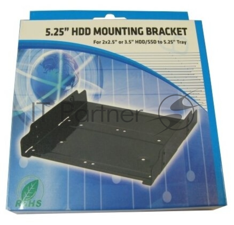 Переходник Espada EAC52535-2S, Переходник (крепление) для HDD 2х2,5 или 3,5 в отсек 5,25 (40502)